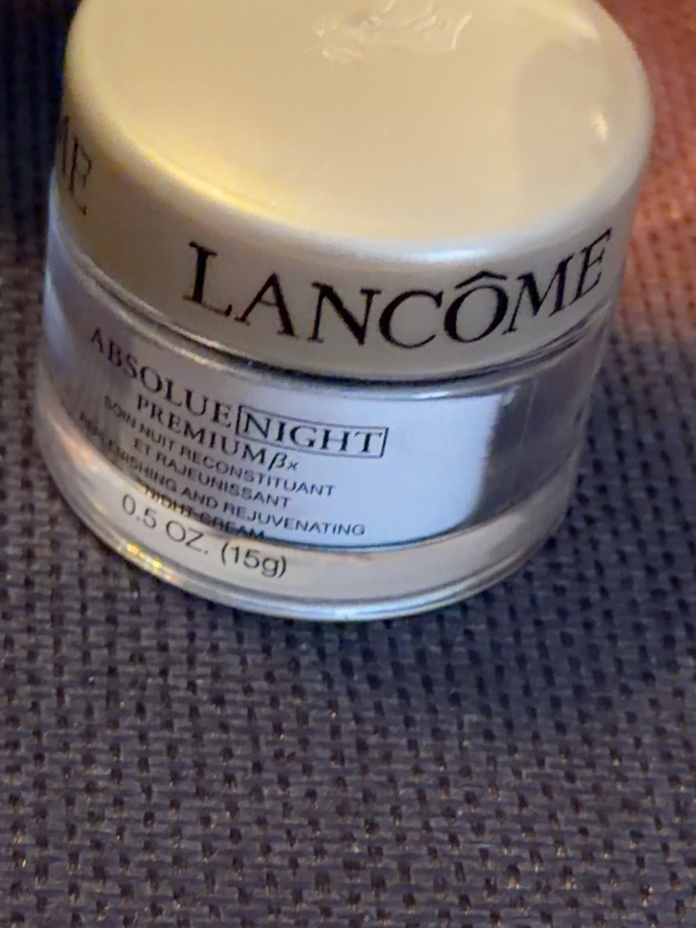New unopened Lancôme Absolue Premium Night Cream Jar - Gold & White - Picture 2 of 3